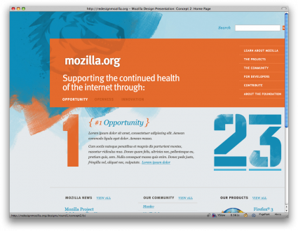 Mozilla redizajn koncept 2