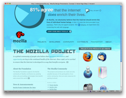 Mozilla redizajn koncept 3